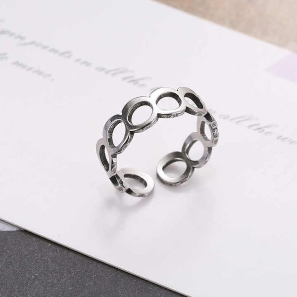ywly Fashion Hot Selling Ring Fastness Design Style Woman and Men's Ring Simple Personality Adjustable Ring