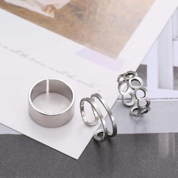 ywly Fashion Hot Selling Ring Fastness Design Style Woman and Men's Ring Simple Personality Adjustable Ring