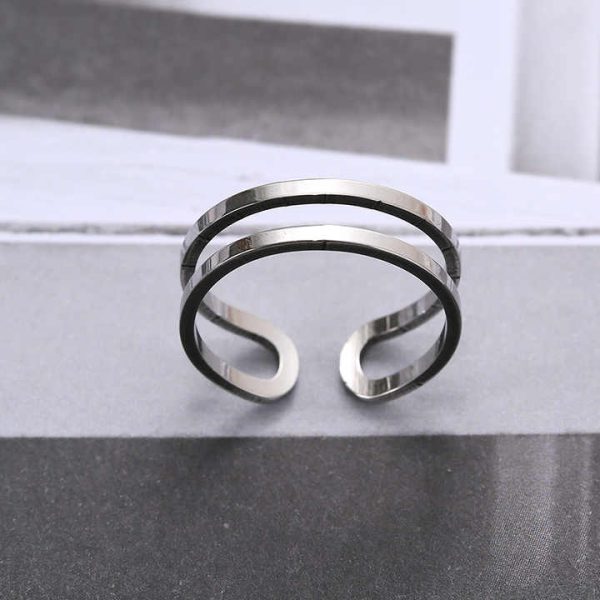 ywly Fashion Hot Selling Ring Fastness Design Style Woman and Men's Ring Simple Personality Adjustable Ring