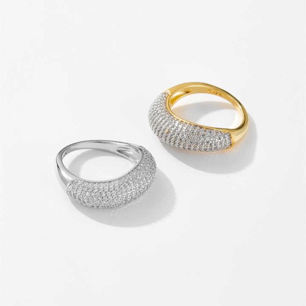 New Model Gold-Plated Women's Fashion Ring Irregular Design Brass Finger Jewelry for Engagement and Anniversary