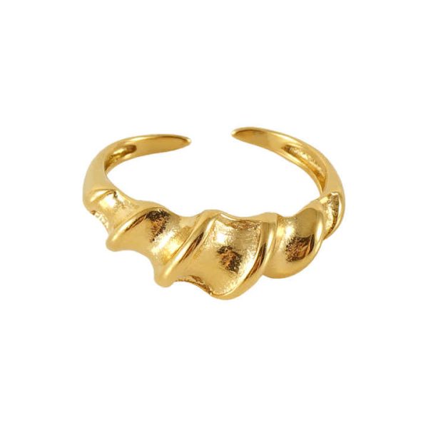 Women's New Trendy Luxury Geometric Ring European American Style Cross-Border Stainless Steel Adjustable Irregular Fashion Rings