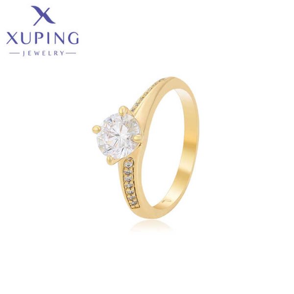 14R2342702 xuping Jewelry 14K Gold Color Elegant, Simple, Fashion Fashion Ring Synthetic Moissanite Rings Diamond Ring