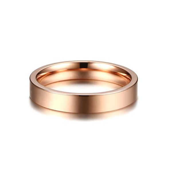 2025 New Simple Glossy Couple Ring Stainless Steel Jewelry Fashion Jewelry