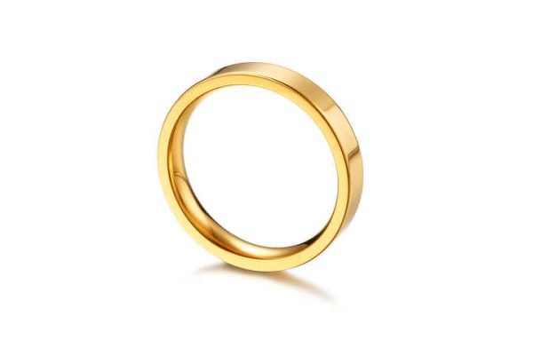 2025 New Simple Glossy Couple Ring Stainless Steel Jewelry Fashion Jewelry