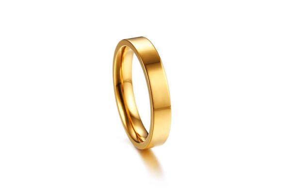 2025 New Simple Glossy Couple Ring Stainless Steel Jewelry Fashion Jewelry