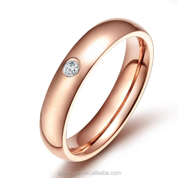 Fashion Style Women's Engagement Ring Simple Design Cubic Zirconia Ladies Ring Women Jewelry
