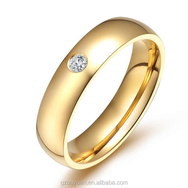Fashion Style Women's Engagement Ring Simple Design Cubic Zirconia Ladies Ring Women Jewelry