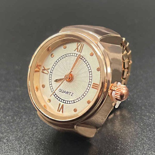Free Size Luxury Rings Quartz Watches Men Women Couple Ring Watch Ladies Fashion Clock Relojes