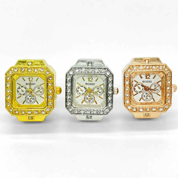Luxury Brand Free Size Rings Quartz Watches Men Women Couple Ring Watch Ladies Fashion Clock Relojes