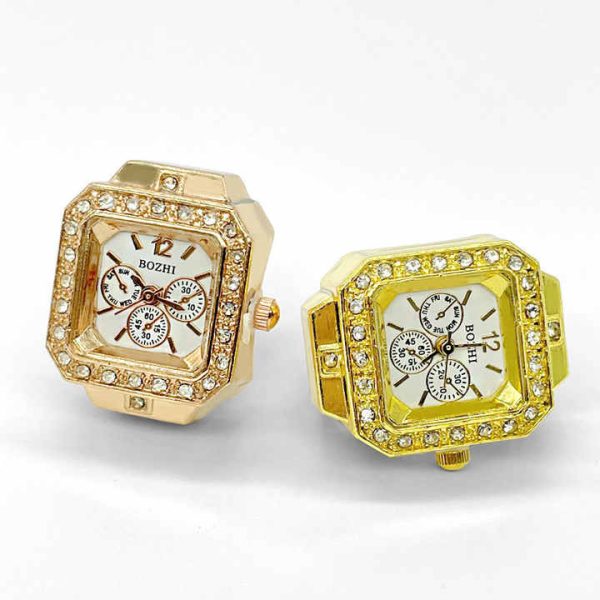 Luxury Brand Free Size Rings Quartz Watches Men Women Couple Ring Watch Ladies Fashion Clock Relojes