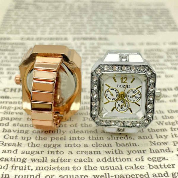 Luxury Brand Free Size Rings Quartz Watches Men Women Couple Ring Watch Ladies Fashion Clock Relojes