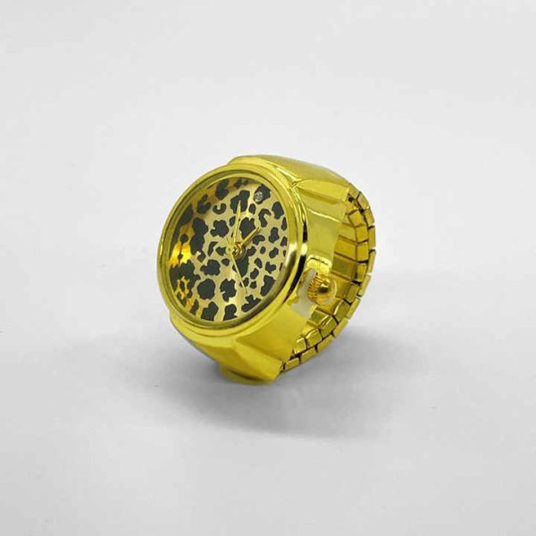 2025 Luxury Design Leopard Ring Watch for Man and Women Golden Quartz Retro Dial Finger Rings Watch for Jewelry Clock Gift
