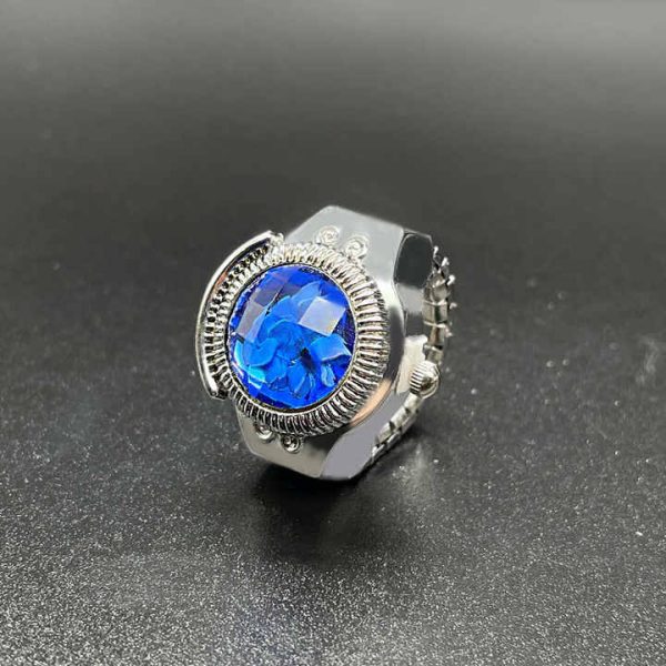 Vintage Mini Ring Watch Clock Finger Elastic Strap Glass Quartz Ring Watch