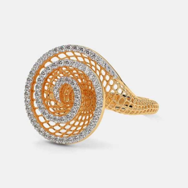 Unique Infinity Irish Knot Natural Diamond Luxury Ring 14K Vintage Wedding Bridal Scottish Viking Matching Ring's for Women