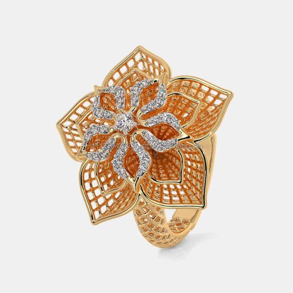 Unique Infinity Irish Knot Natural Diamond Luxury Ring 14K Vintage Wedding Bridal Scottish Viking Matching Ring's for Women