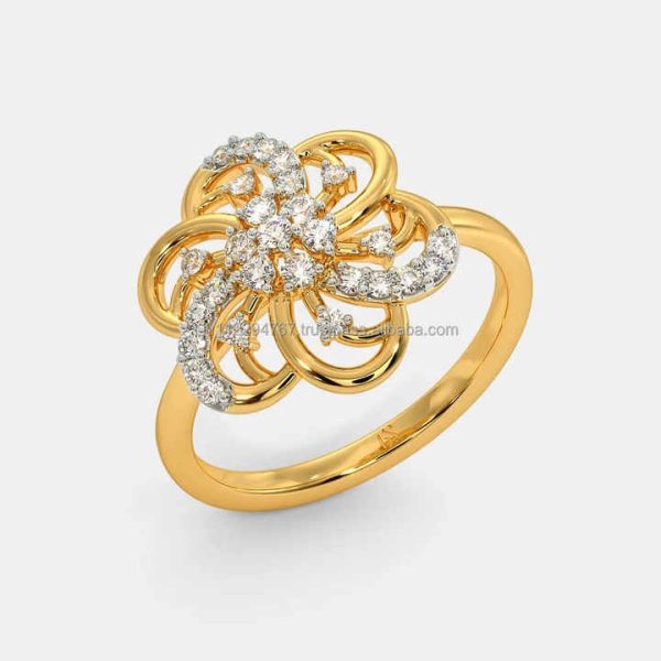 Unique Infinity Irish Knot Natural Diamond Luxury Ring 14K Vintage Wedding Bridal Scottish Viking Matching Ring's for Women