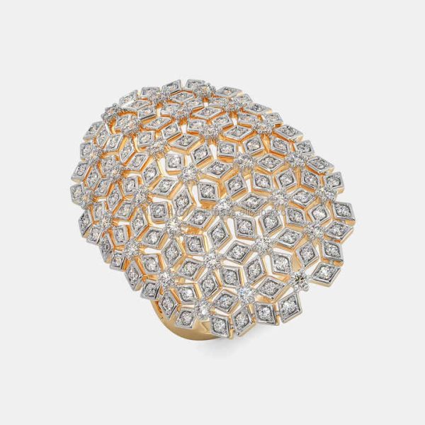 Unique Infinity Irish Knot Natural Diamond Luxury Ring 14K Vintage Wedding Bridal Scottish Viking Matching Ring's for Women