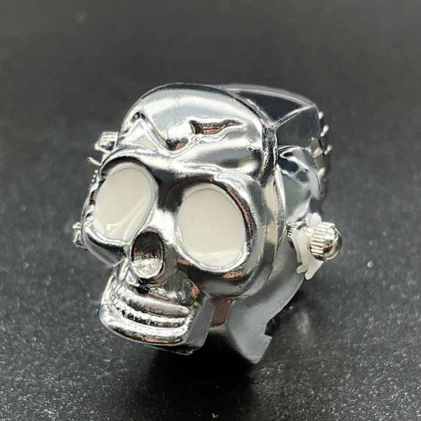 Free Size Luxury Skull Rings Quartz Watches Men Women Couple Ring Students Watch Ladies Fashion Clock Relojes