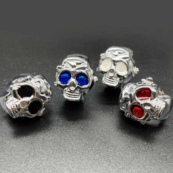 Free Size Luxury Skull Rings Quartz Watches Men Women Couple Ring Students Watch Ladies Fashion Clock Relojes