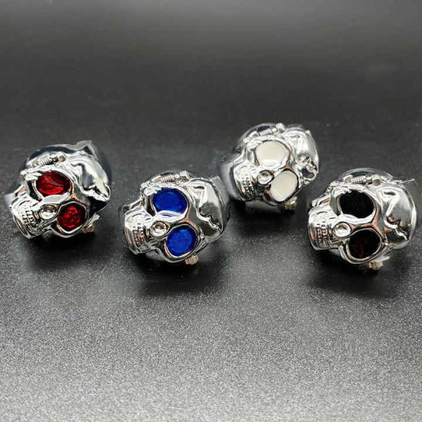 Free Size Luxury Skull Rings Quartz Watches Men Women Couple Ring Students Watch Ladies Fashion Clock Relojes