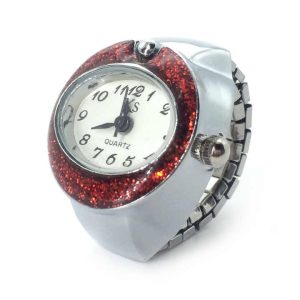 Trendy Stainless Steel Quartz Ring Watch for Men and Women, Unisex Free Size Couple Jewelry with Love Design