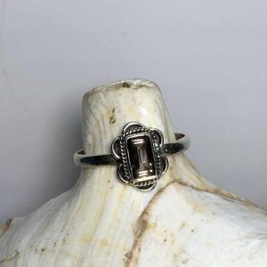 Romantic Smokey Quartz 925 Sterling Silver Ring for Women - Gemstone Jewelry Gift for Anniversary, Engagement, Wedding