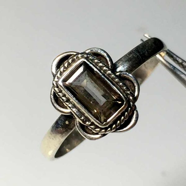 Smokey Quartz 92.5 Silver Sterling gemstone Ring for woman Gift Wholesale price per piece natural good quality