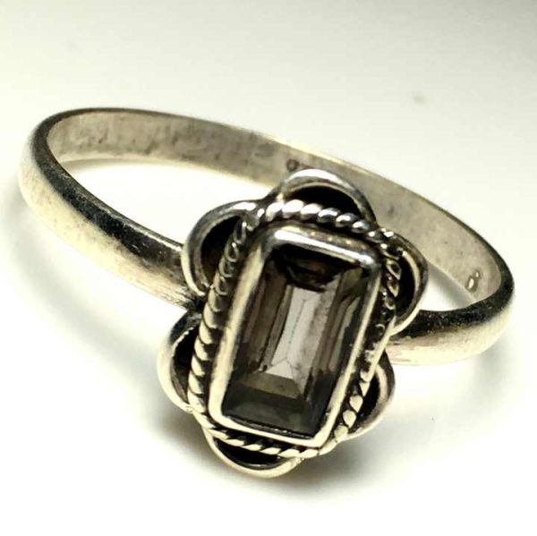 Smokey Quartz 92.5 Silver Sterling gemstone Ring for woman Gift Wholesale price per piece natural good quality