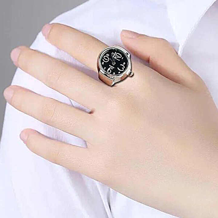 Ring Watches for Women Men Quartz Watch Dial Band-Ring Creative-Finger Watch