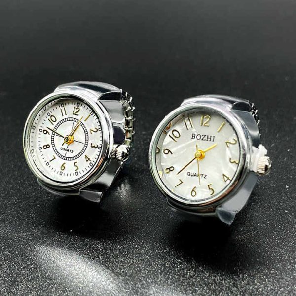 Rings Watch,Latest Creative Funny Mini Watch Simple Gold Alloy Ring Watch for Men