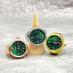 Elastic Adjustable Alloy Finger Ring Watch for Men and Women - Miniature Casual Sporty Unisex Jewelry Gift