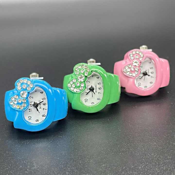 Cute Finger Watches Vintage Watch Ring Quartz Finger Ring Watches Rings for Women Men Finger