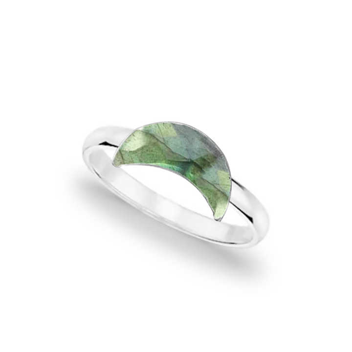 Labradorite Faceted Crescent Gemstone Ring Watches Wholesale 925 Sterling Silver Electroplated From India Christian Collection