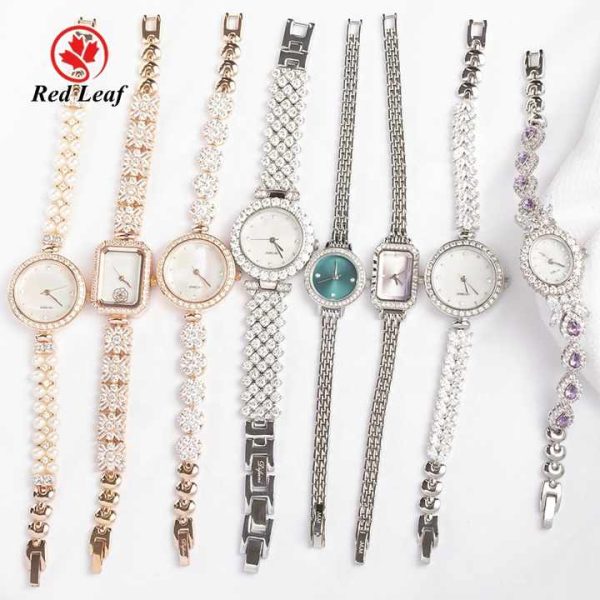 New Good Quality Smart Wrist Stainless Steel Watch Women's Cubic Zirconia Gemstone Watch for Daily Like