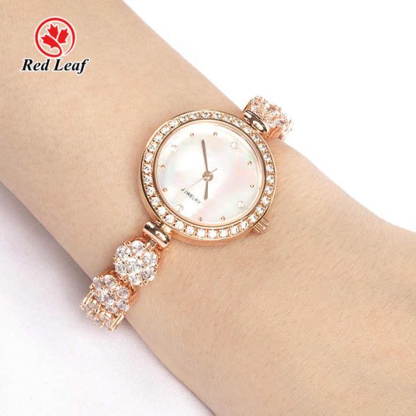 New Good Quality Smart Wrist Stainless Steel Watch Women's Cubic Zirconia Gemstone Watch for Daily Like