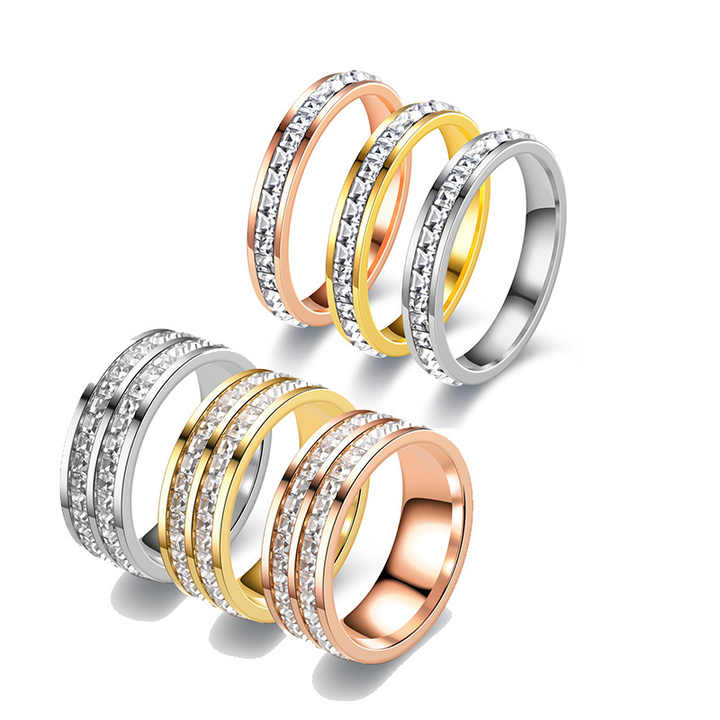 Starry Ring Female Zircon Couple Fashion Expert Ornament Wholesale