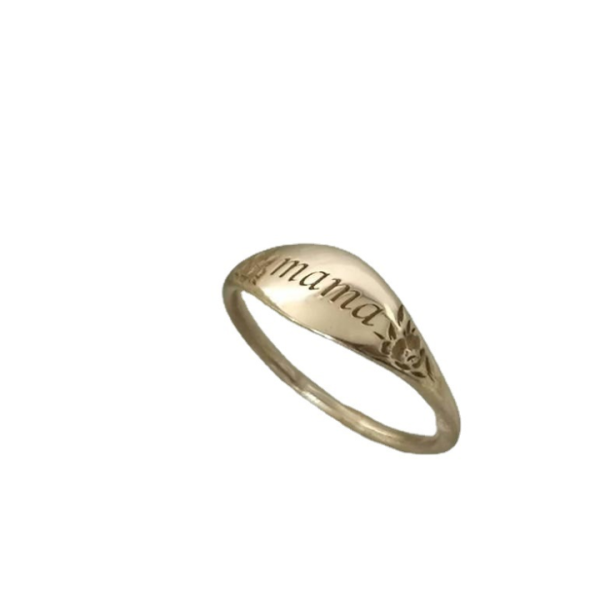 Fashion Simple Letter Mama Gold Ring for Mom Mother's Day Gift