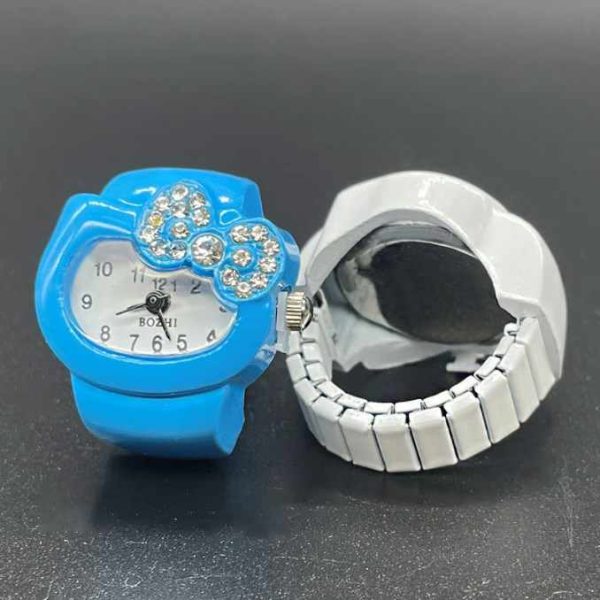 Wholesale Hot Colorful Diamond Inlaid Bow Men Women Ring Watch Simple and Versatile Jewelry Finger Rings Watches