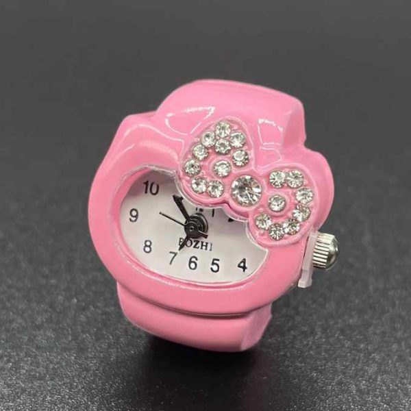 Wholesale Hot Colorful Diamond Inlaid Bow Men Women Ring Watch Simple and Versatile Jewelry Finger Rings Watches