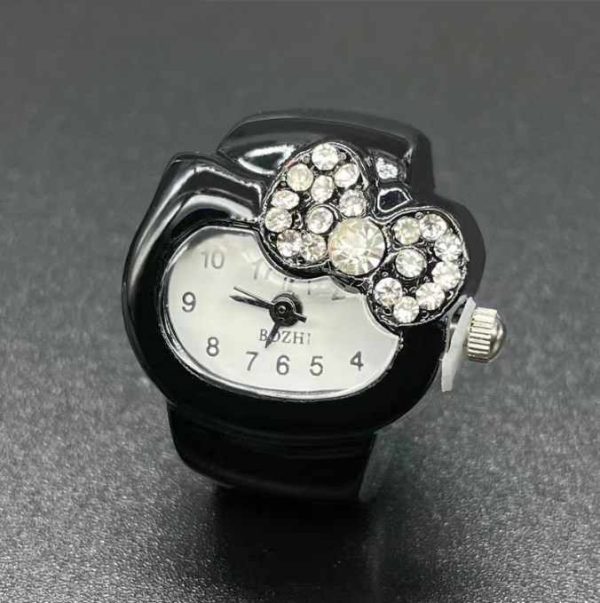 Wholesale Hot Colorful Diamond Inlaid Bow Men Women Ring Watch Simple and Versatile Jewelry Finger Rings Watches