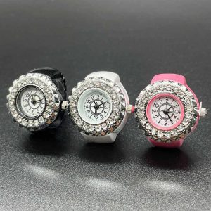 Ring Watches,New Wholesale Women Color Finger Diamond Ring Watches From China