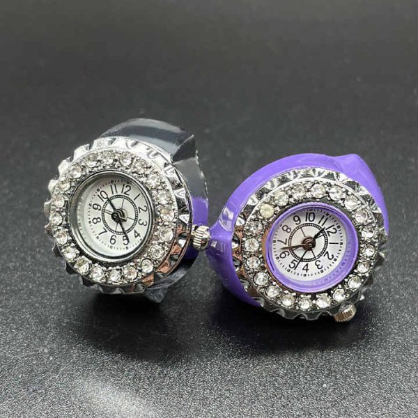 Ring Watches,New Wholesale Women Color Finger Diamond Ring Watches From China