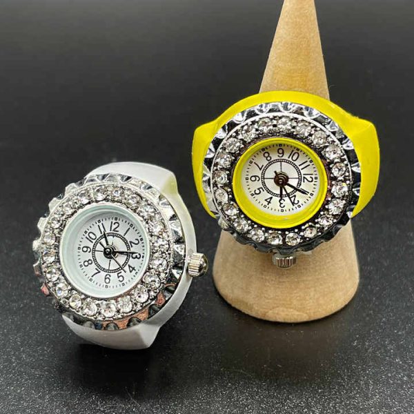 Ring Watches,New Wholesale Women Color Finger Diamond Ring Watches From China