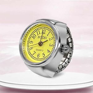 Stainless Steel Quartz Ring Watch for Men and Women Free Size Trendy Couple Jewelry Piece
