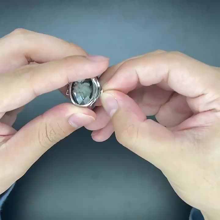 Adjustable Stainless Steel Quartz Watch Ring with Crystal Rhinestones - Sporty Casual Jewelry for Women Men