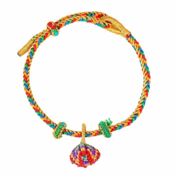 YL Handmade Five Color Thread Hand-Weaved Small Fashion Colorful Pearl Baby Rope Bracelet Exquisite Bracelet String Bracelets
