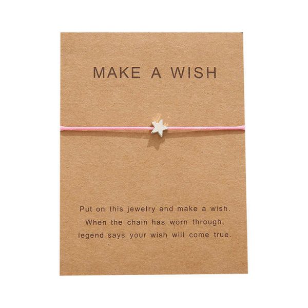 Women Kids Adjustable Red String Bracelet with Lucky Star Make a Wish Heart Charm Fashionable Friendship Jewelry with Gift Card