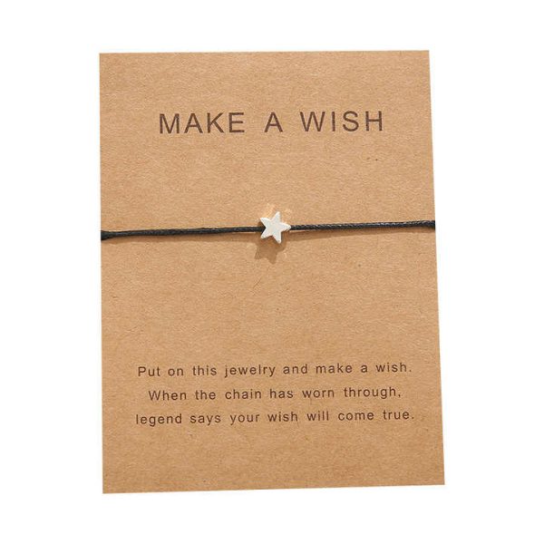 Women Kids Adjustable Red String Bracelet with Lucky Star Make a Wish Heart Charm Fashionable Friendship Jewelry with Gift Card