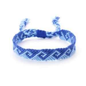 Fashion Handmade String Rope Cord Woven Macrame Greek Wave Bracelet Pattern Friendship Jewelry