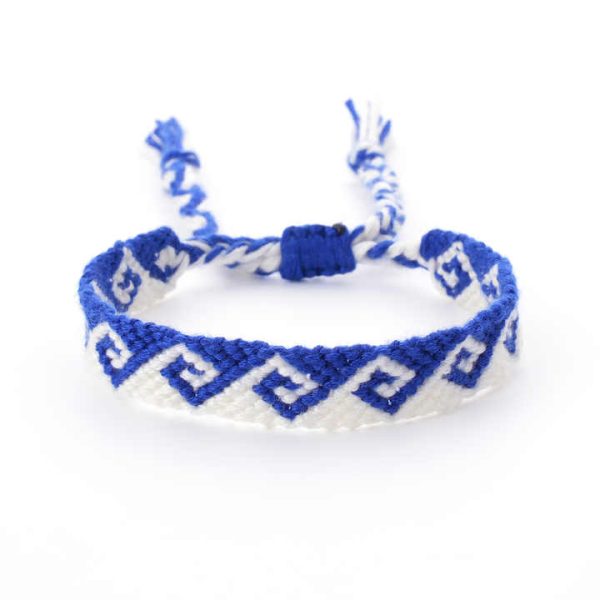 Fashion Handmade String Rope Cord Woven Macrame Greek Wave Bracelet Pattern Friendship Jewelry
